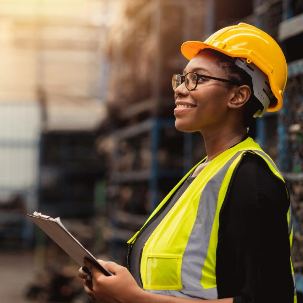 Safety officer conducting a site audit